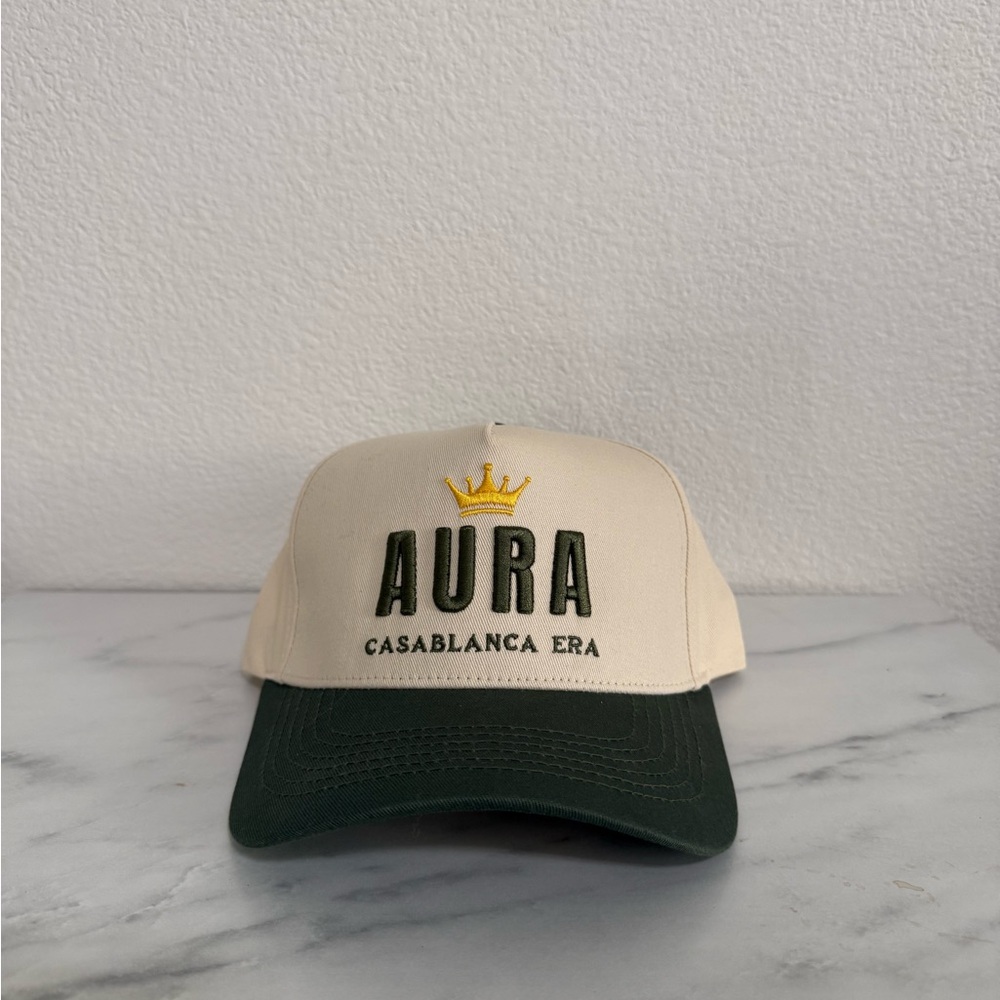 Casablanca Aura Cream and Green Cap SnapBack Hat